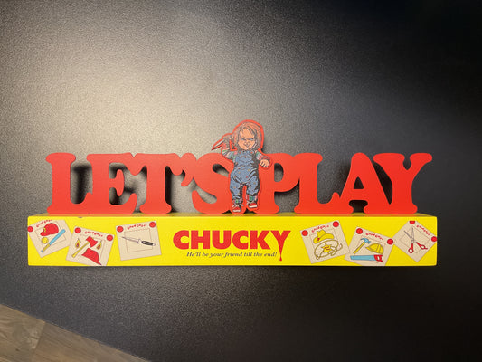 CHUCKY "LETS PLAY" Freestanding Sign