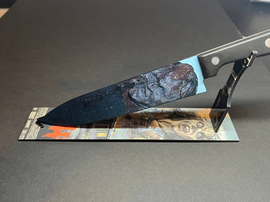 Hatchet Victor Crowley 2006 Kitchen Knife With Sublimated Stand