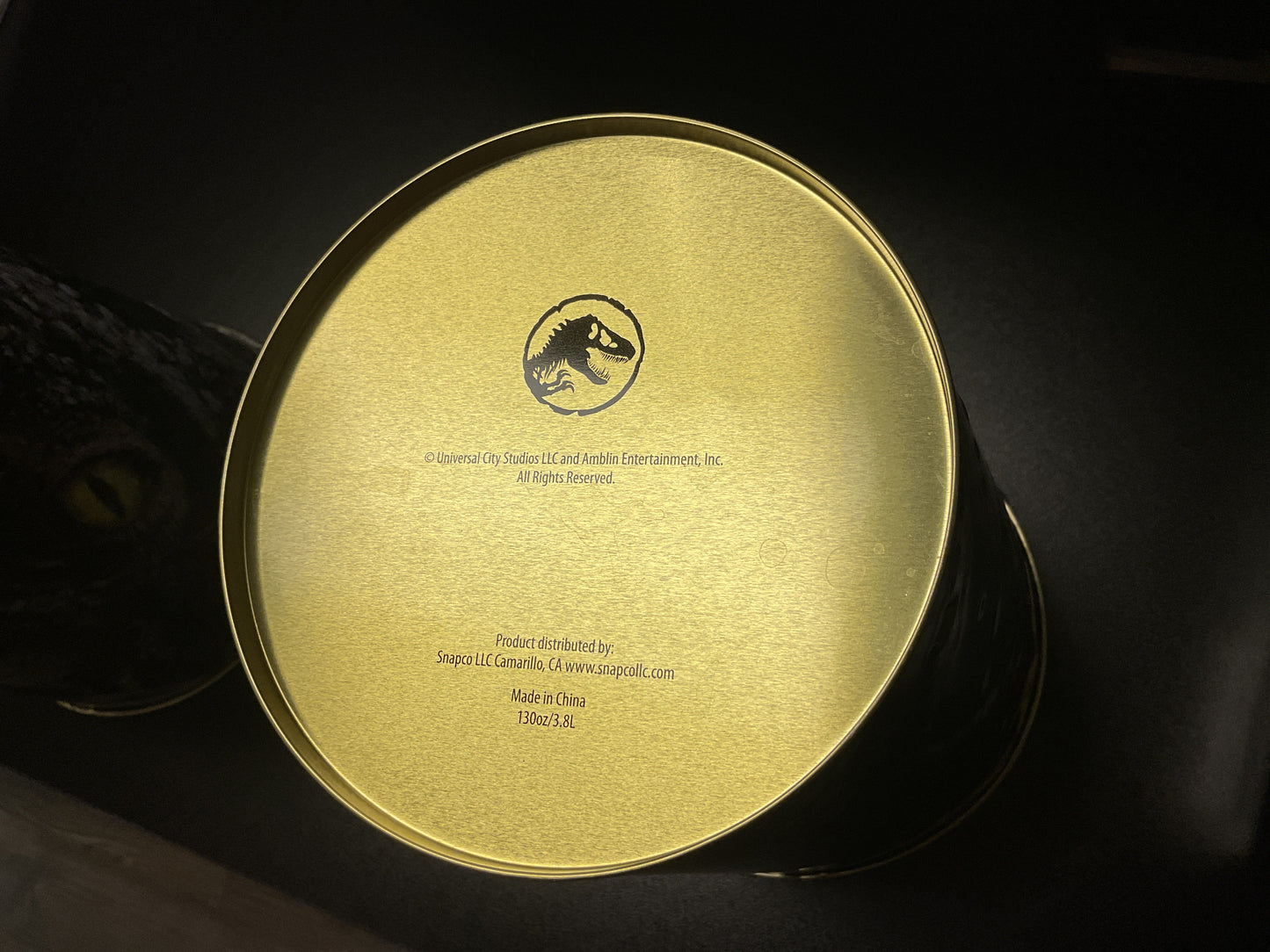 Jurassic World Dominion AMC Theaters Metal Popcorn Bucket 2021 Embossed