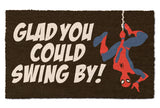 DOORMAT - "Glad You Could Swing By" Spidey Doormat