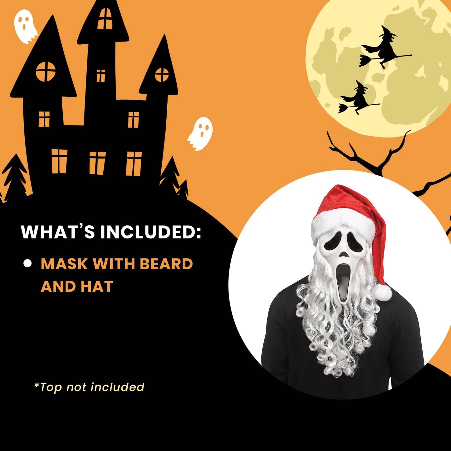 Scream Ghost Face Santa Adult Costume Mask