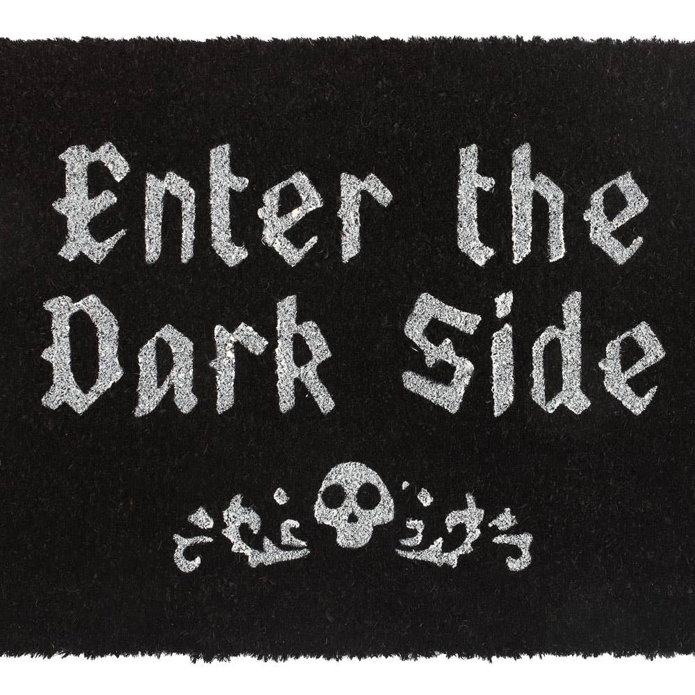 DOORMAT - Gothic Black Enter The Dark Side Coir Doormat