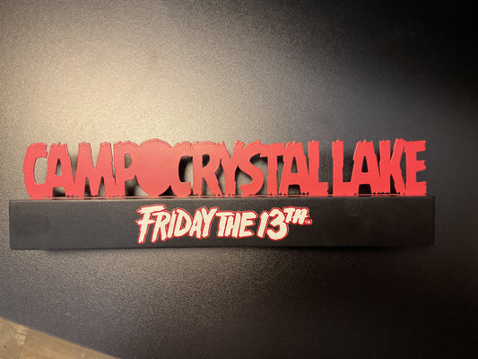 FRIDAY THE 13TH "CAMP CRYSTAL LAKE" Freestanding Sign
