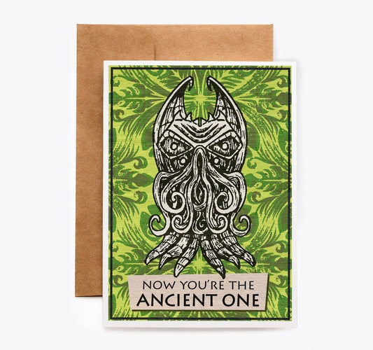 CARDS - "Ancient One" Tiki Cthulhu Birthday Card