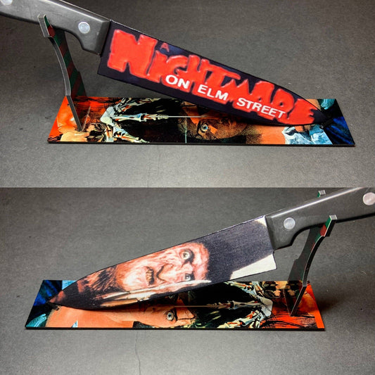 KNIFE - Freddy Krueger "Nightmare on Elm Street" Kitchen Knife with Sublimated Stand
