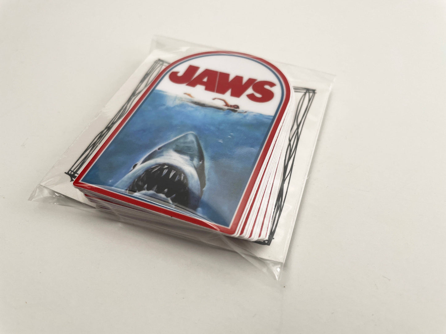 STICKERS - Jaws Sticker Waterproof Vinyl PREMIUM