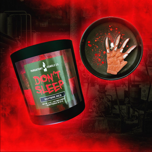 CANDLE - Don't Sleep -  8oz Nightmare on Elm Street Candle