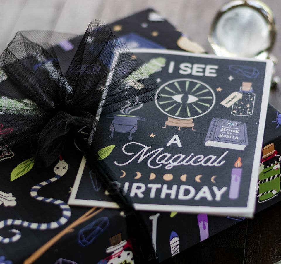 CARDS - " I See A Magical Birthday" Magic Spells Birthday Card