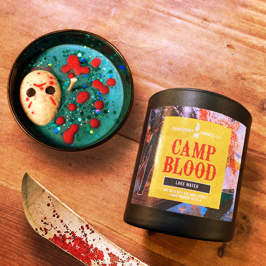 CANDLE - Camp Blood- 8 oz. Friday the 13th Candle