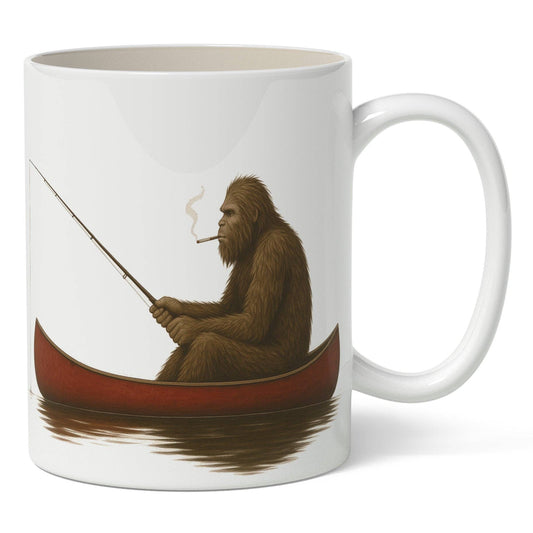MUG - Bigfoot Fishing in a Canoe Mug