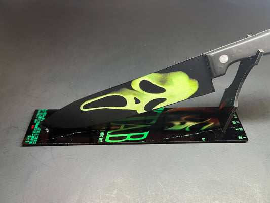 KNIFE - STAB From Scream Movie Knife With Sublimated Stand