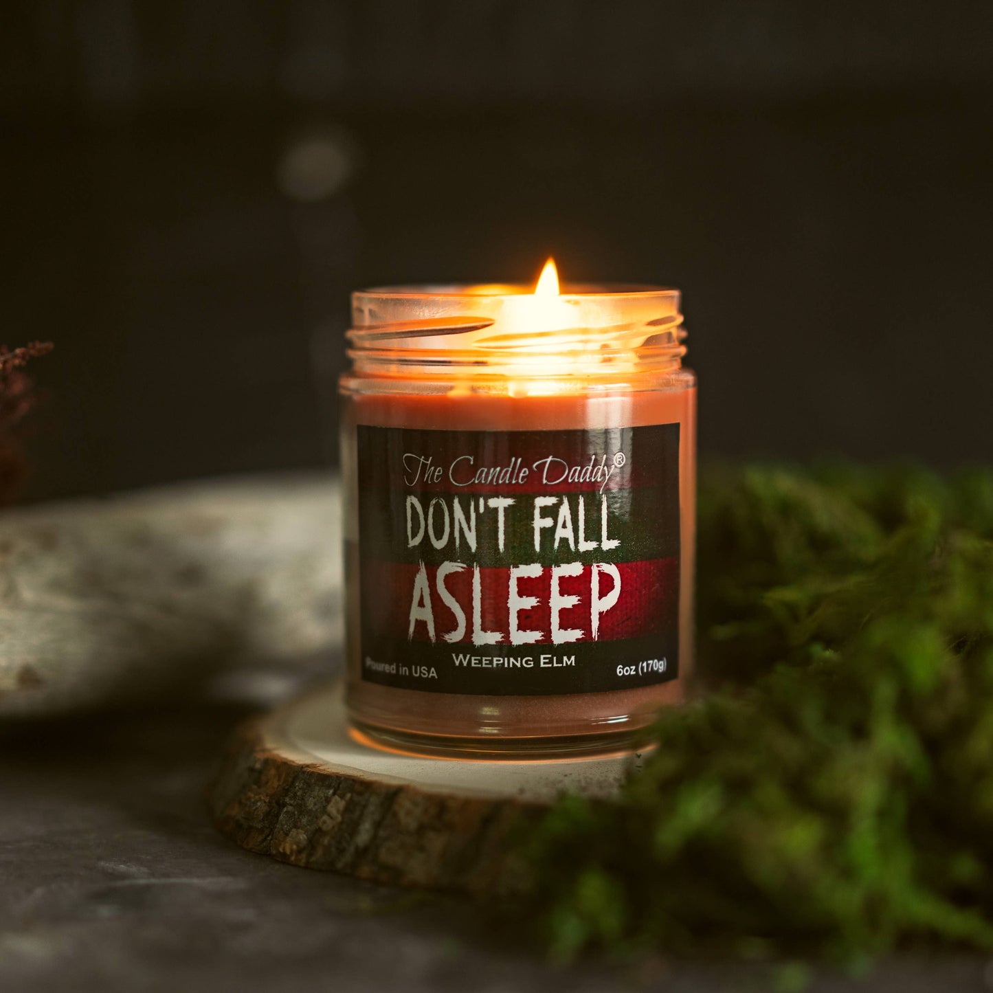 CANDLE - Don't Fall Asleep - 6 oz. Nightmare on Elm Street Candle