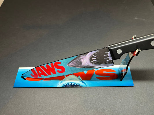 KNIFE - Jaws Movie Kitchen Knife With Sublimated Stand