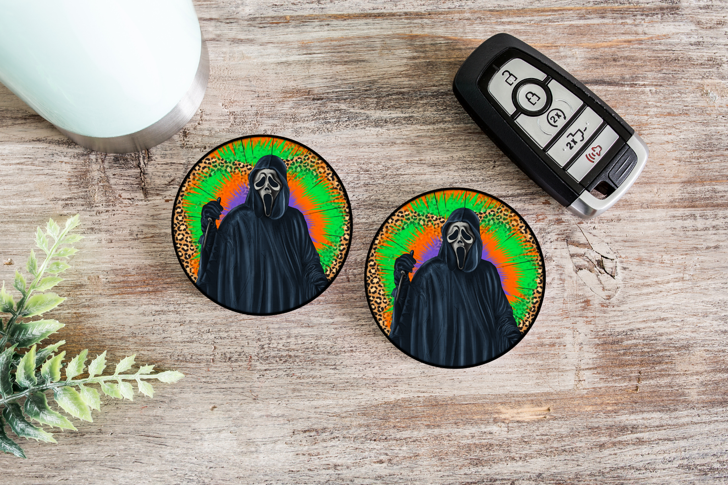 What's Your Favorite Scary Movie Car Coaster Set