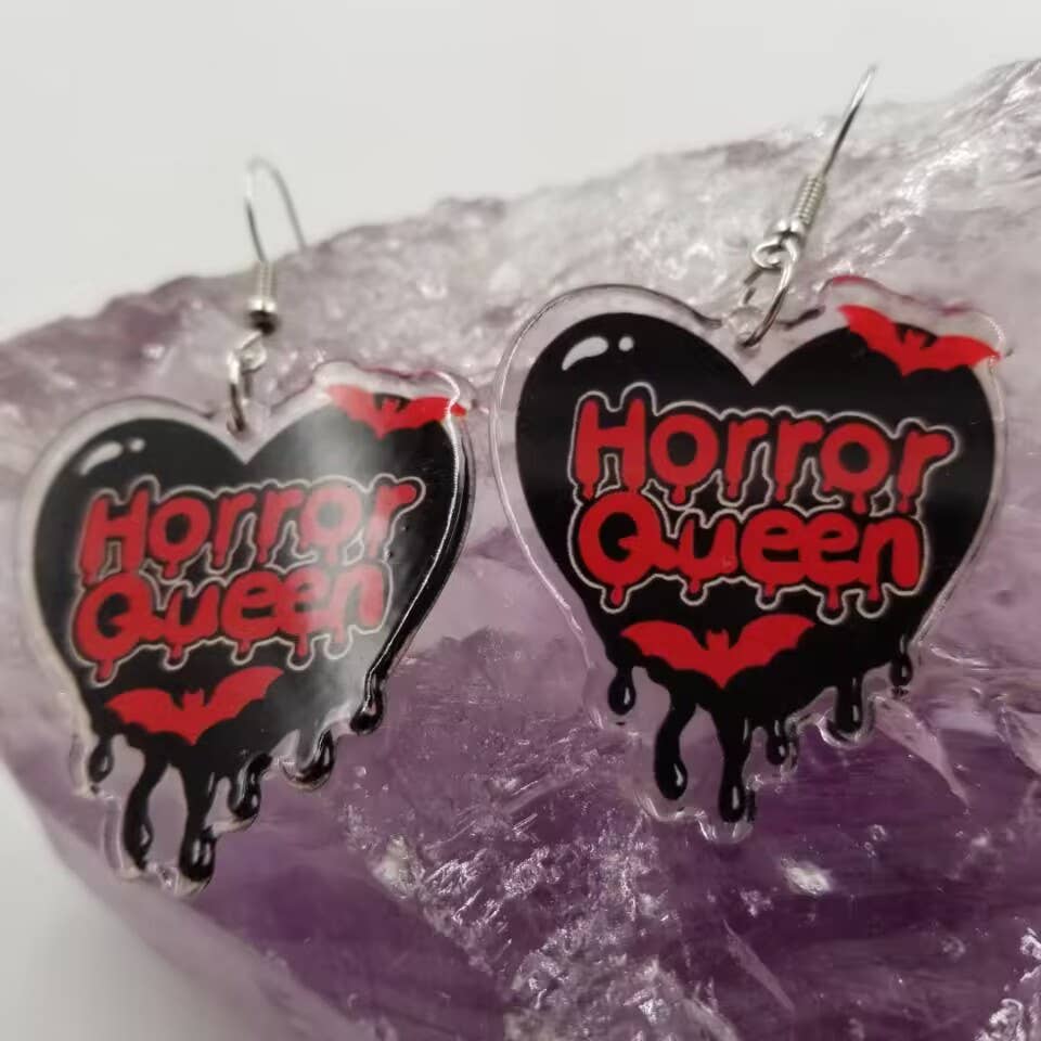 EARRINGS - Horror Queen Heart Earrings