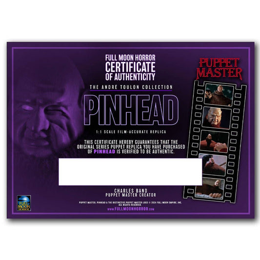 The Andre Toulon Collection "Pinhead" The Ultimate Puppet Master Replica Series