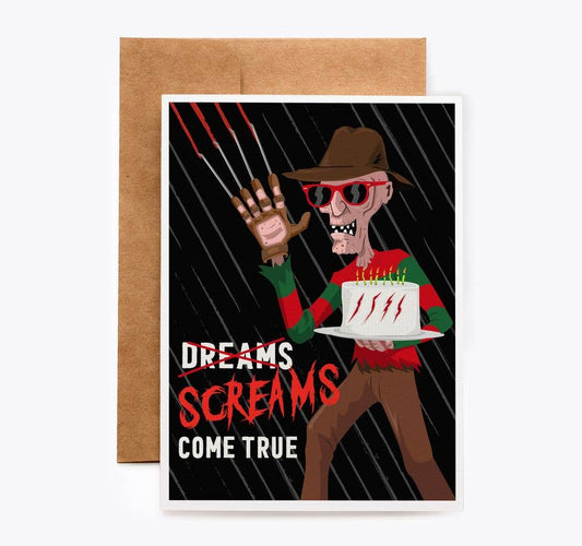 CARDS - "Screams Come True" Freddy Birthday Card