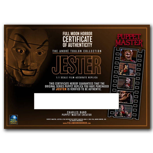 The Andre Toulon Collection "Jester" The Ultimate Puppet Master Replica Series