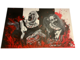 ART - Art the Clown & The Little Pale Girl "Terrifer 2" Autographed Oil Painting