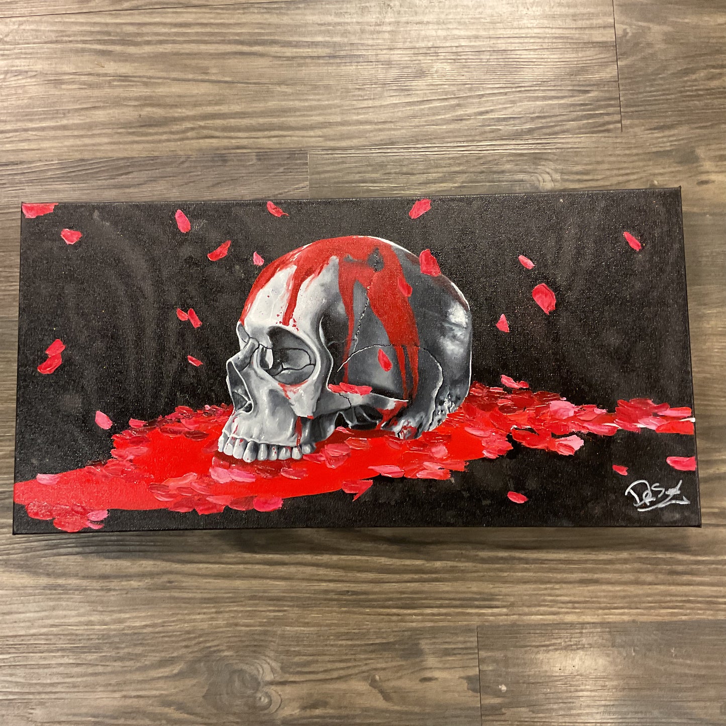 ART - "Skulls & Blood" Oil Canvas