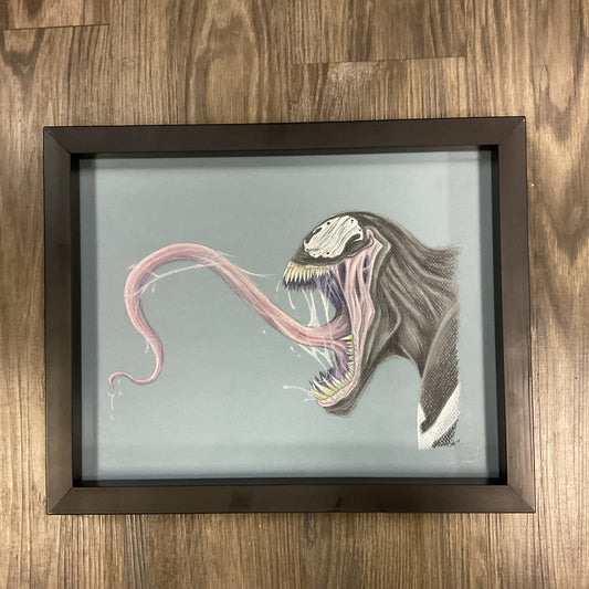 ART - Venom Framed Chalk Pastels Original Artwork