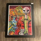 FRAMED PRINTS - Jack & Sally Skellington American Gothic Vibrant Variant Framed Print