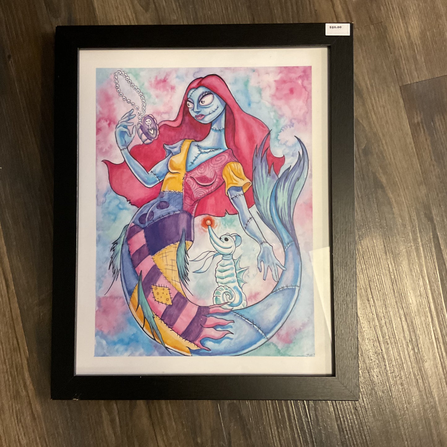 FRAMED PRINTS - Sally Mermaid "Nightmare Before Christmas" Framed Print