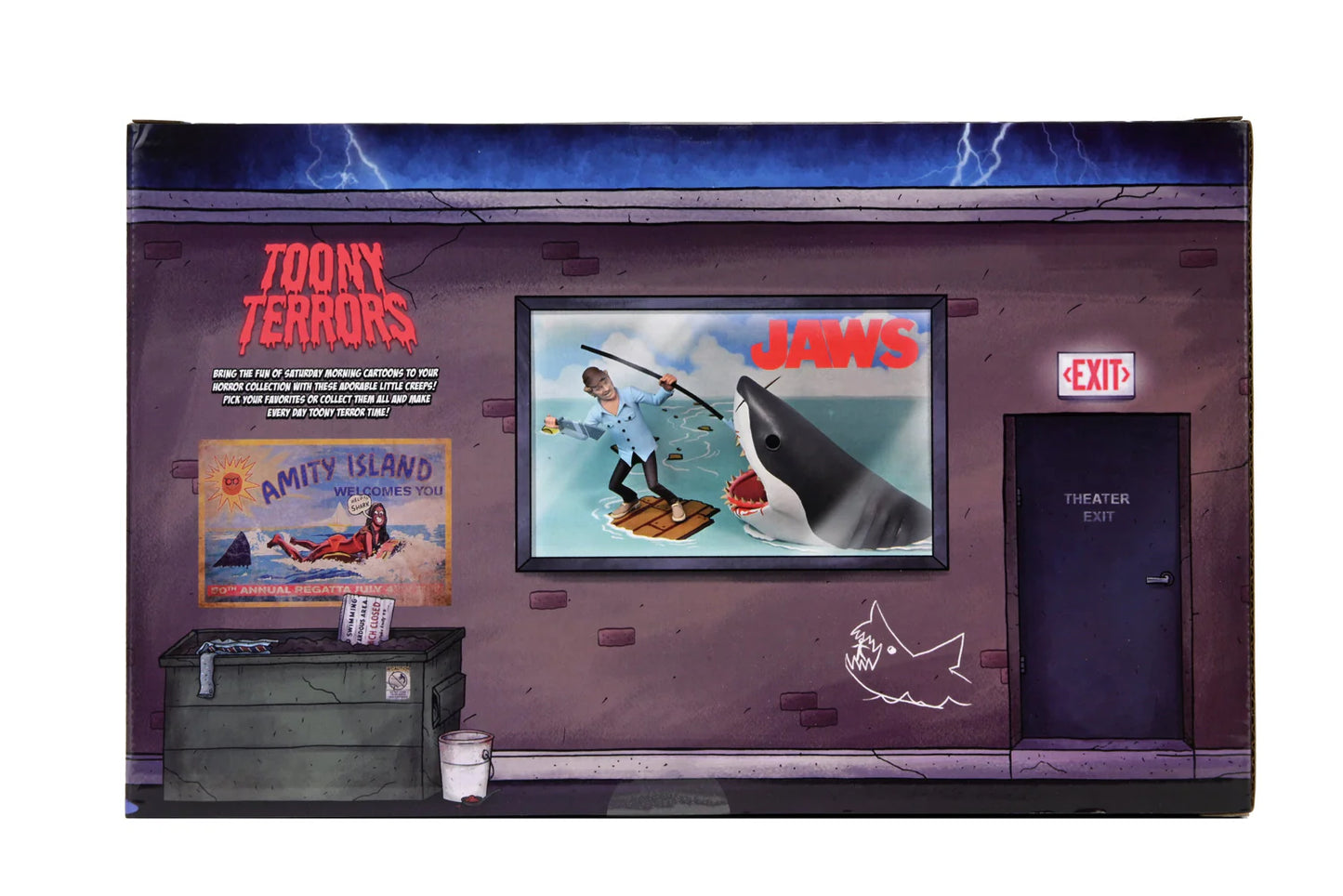 NECA Jaws - Toony Terrors Quint and Shark 6" Scale Action Figures (2-Pack)