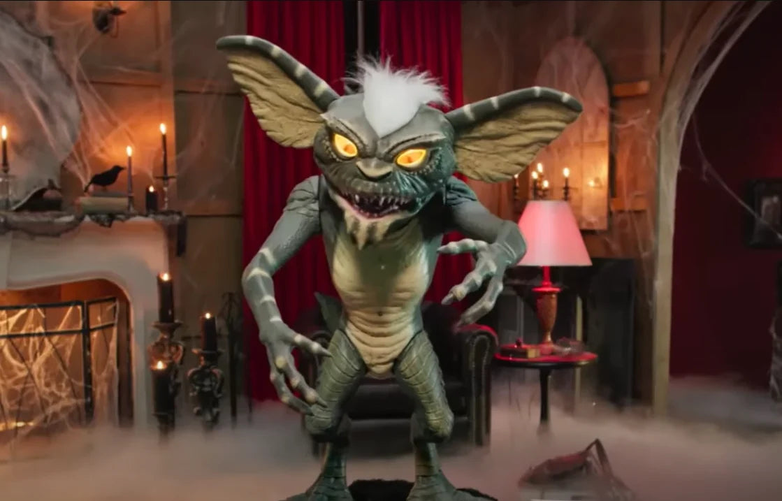 Gemmy Stripe Gremlin 3.5 ft LED Halloween Animatronic