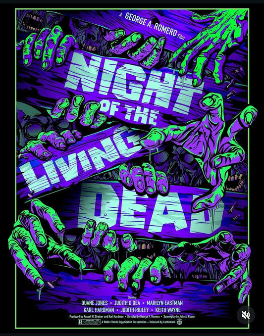 CASALE STUDIOS BLACKLIGHT POSTERS - NIGHT OF THE LIVING DEAD