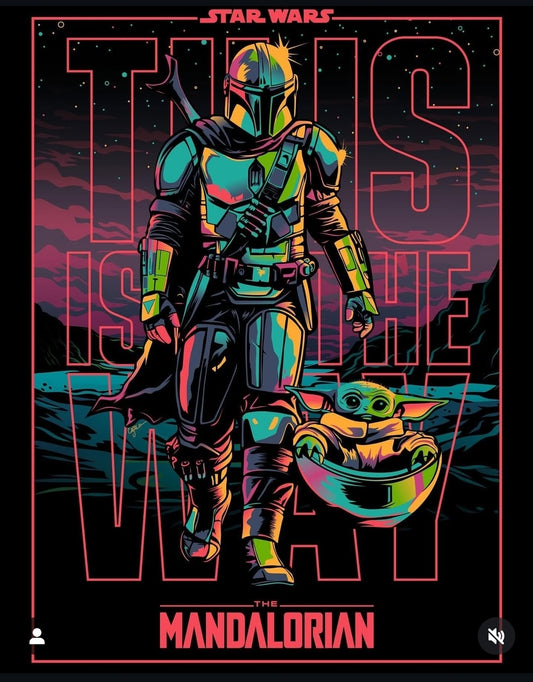 CASALE STUDIOS BLACKLIGHT POSTERS - MANDALORIAN