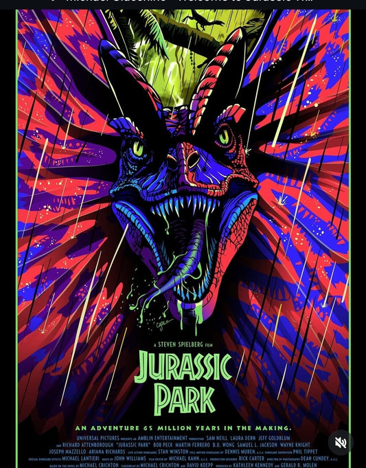 CASALE STUDIOS BLACKLIGHT POSTERS - JURASSIC PARK
