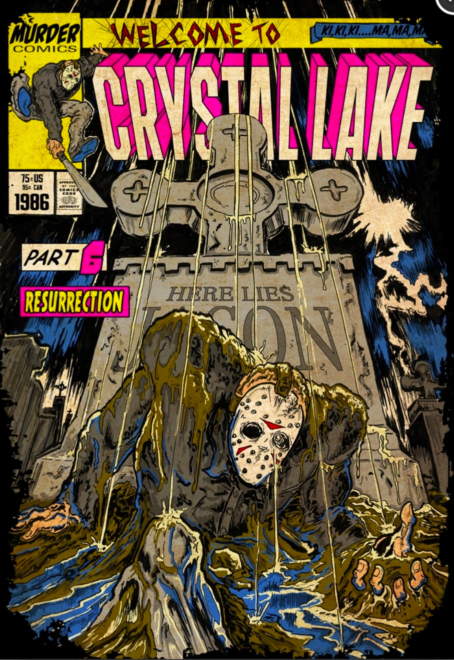 ART - PRINTS - WELCOME TO CRYSTAL LAKE COMIC COVER