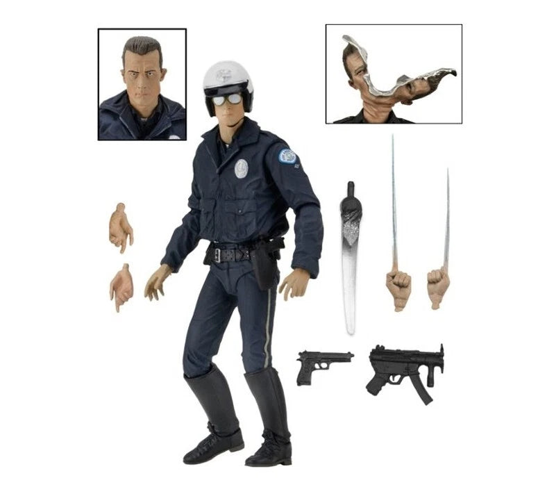 Terminator 2 - 7" Action Figure - Ultimate T1000 Judgement Day Motorcycle Cop
