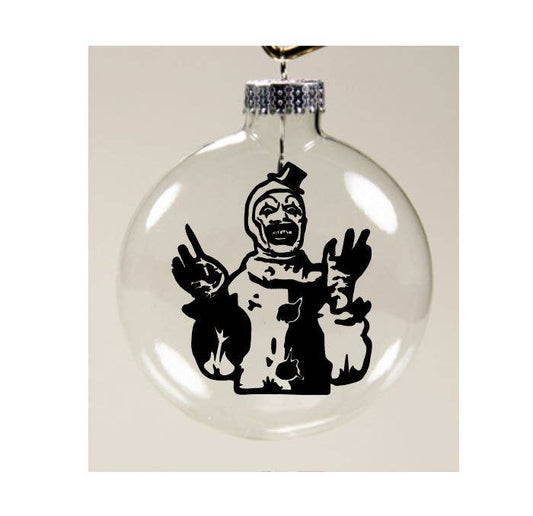 Art the Clown Terrifier Clear Christmas Ornament Shatterproof