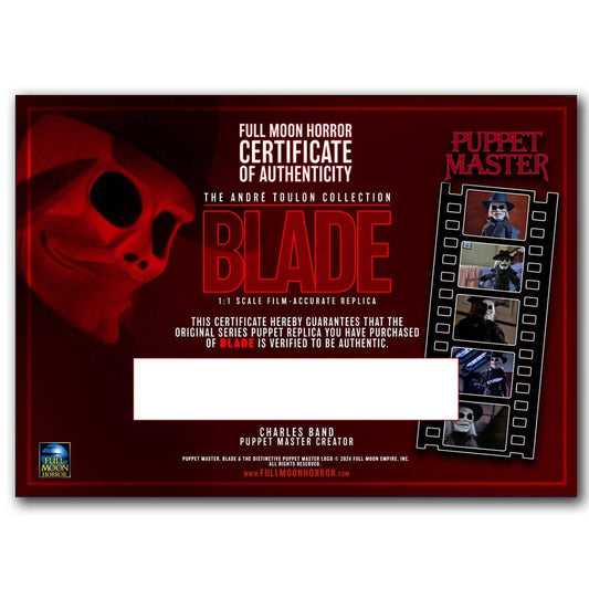 The Andre Toulon Collection "Blade" The Ultimate Puppet Master Replica Series