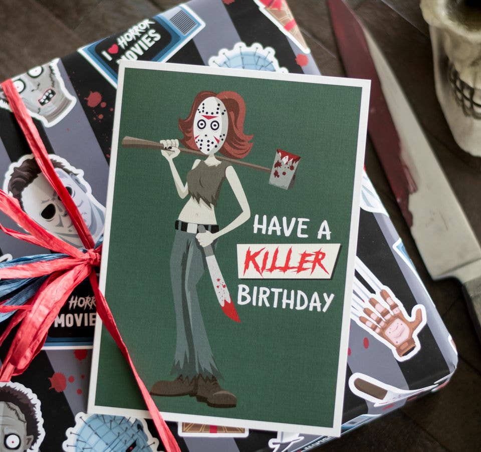 CARDS - "Have A Killer Birthday" Jason Cosplay Birthday Card
