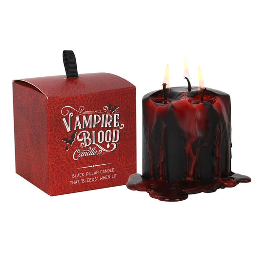 CANDLE -  Vampire Blood Pillar  - Unscented Small Candle