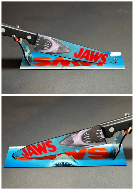 KNIFE - Jaws Movie Kitchen Knife With Sublimated Stand