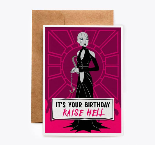 CARDS - "Raise Hell" Pinhead Cosplay Birthday Card