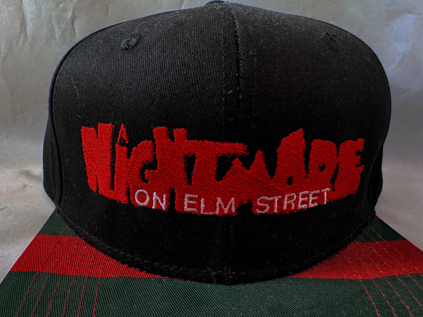 "Nightmare on Elm Street" Pattern Snapback Hat