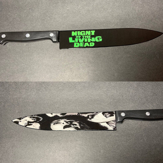 KNIFE - Night of the Living Dead 1968 Romero Kitchen Knife with Sublimated Stand