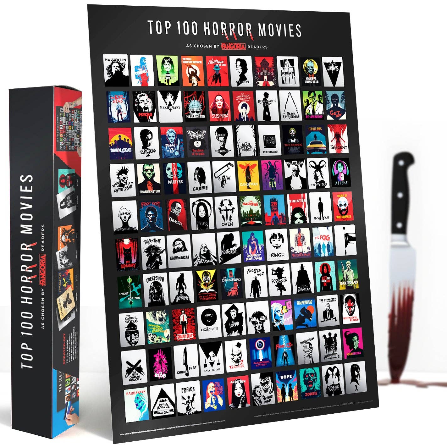 Top 100 Horror Movies Poster