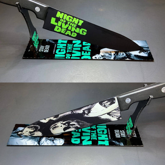 KNIFE - Night of the Living Dead 1968 Romero Kitchen Knife with Sublimated Stand