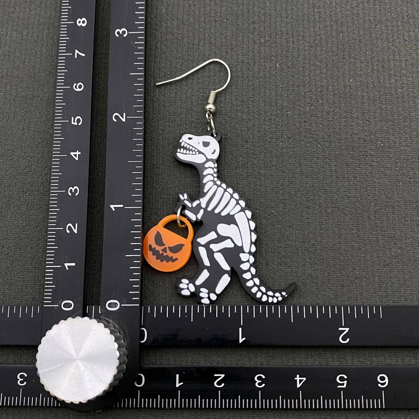 EARRINGS - Halloween Skeleton Dinosaur Pumpkin Dangle Earrings