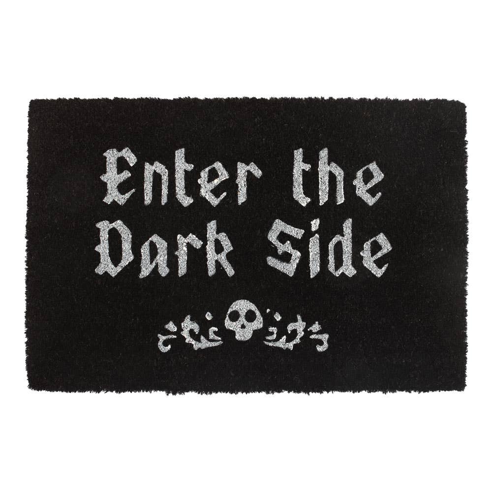 DOORMAT - Gothic Black Enter The Dark Side Coir Doormat