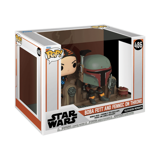 FUNKO POP! - Boba Fett & Fennec on Throne " Star Wars The Mandalorian" Collectible Figure