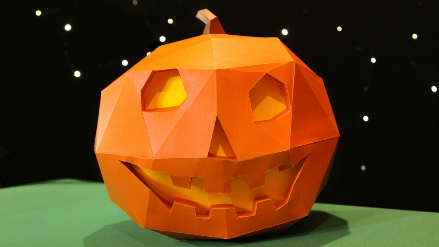 3-D Pumpkin Paper Sculpture