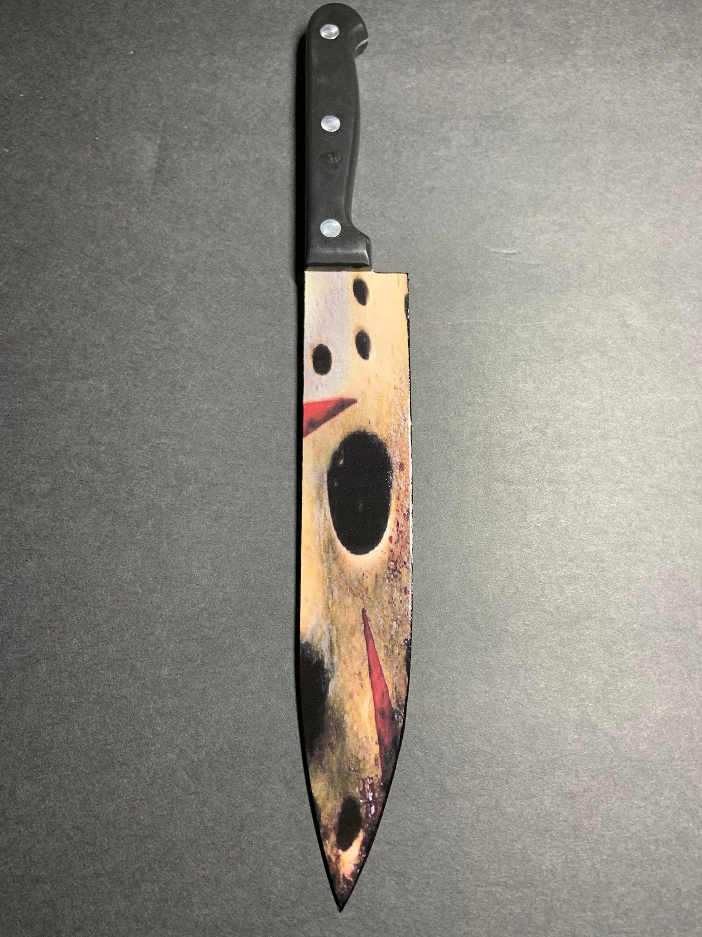 KNIFE - Jason Voorhees "Friday The 13th" Kitchen Knife with Sublimated Stand