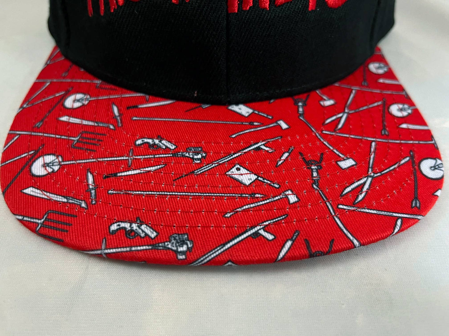 "Friday The 13th" Pattern Embroidered Snapback Hat